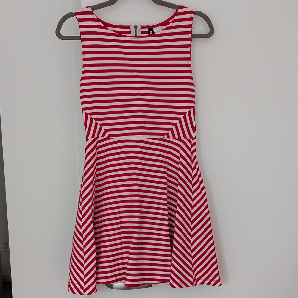 H&M Red and White Striped Kids Dress